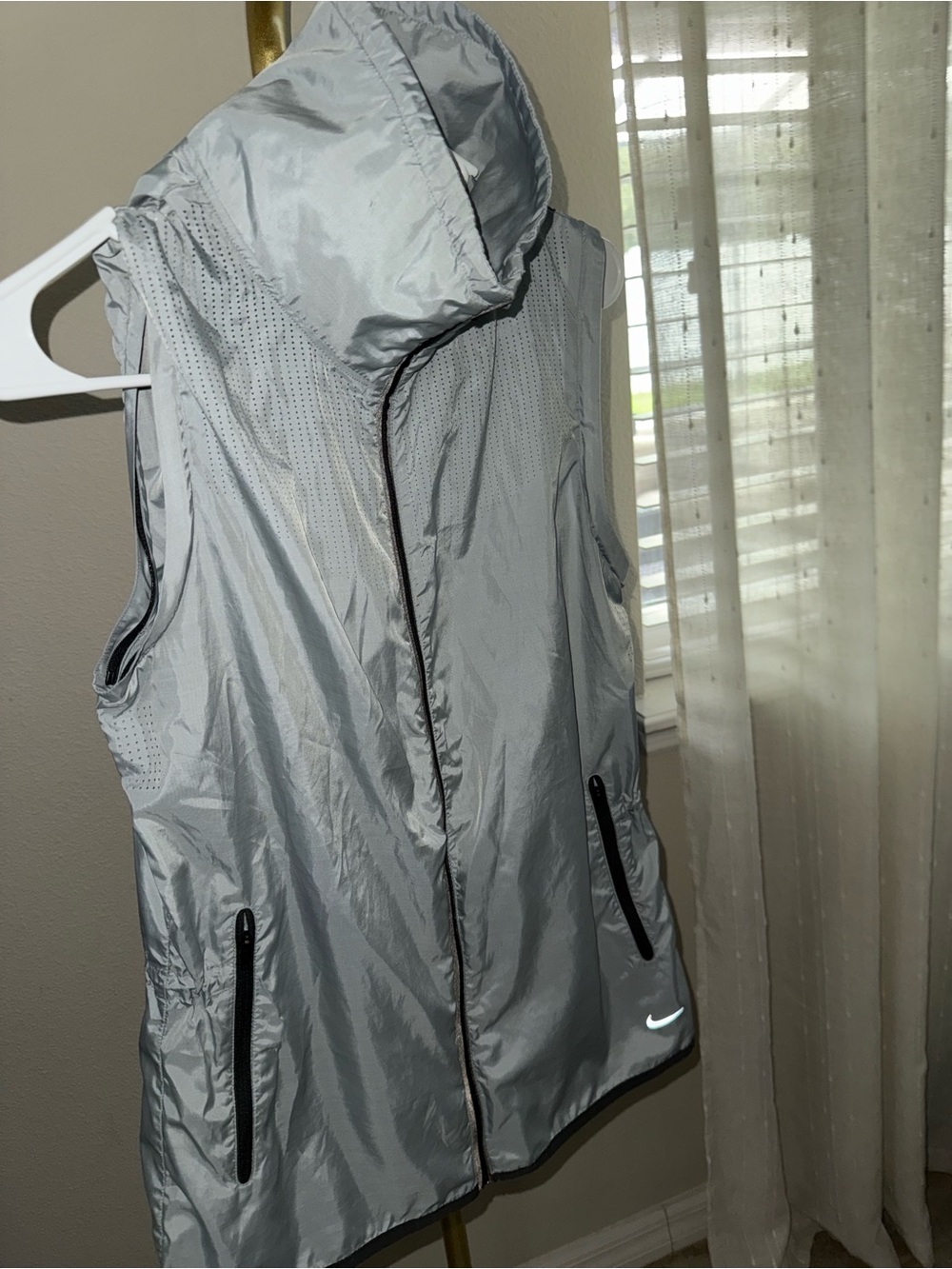Nike track vest with reflective